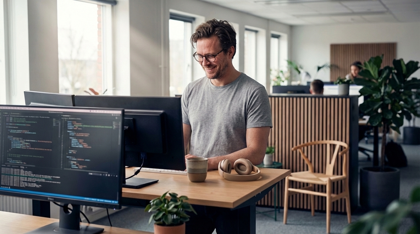 it udvikler laver løn