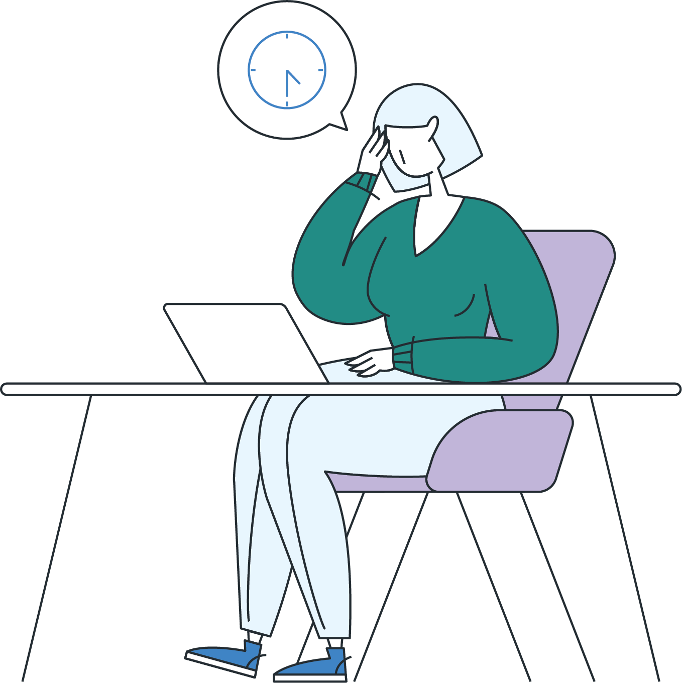 Kvinde søger et nemt lønsystem