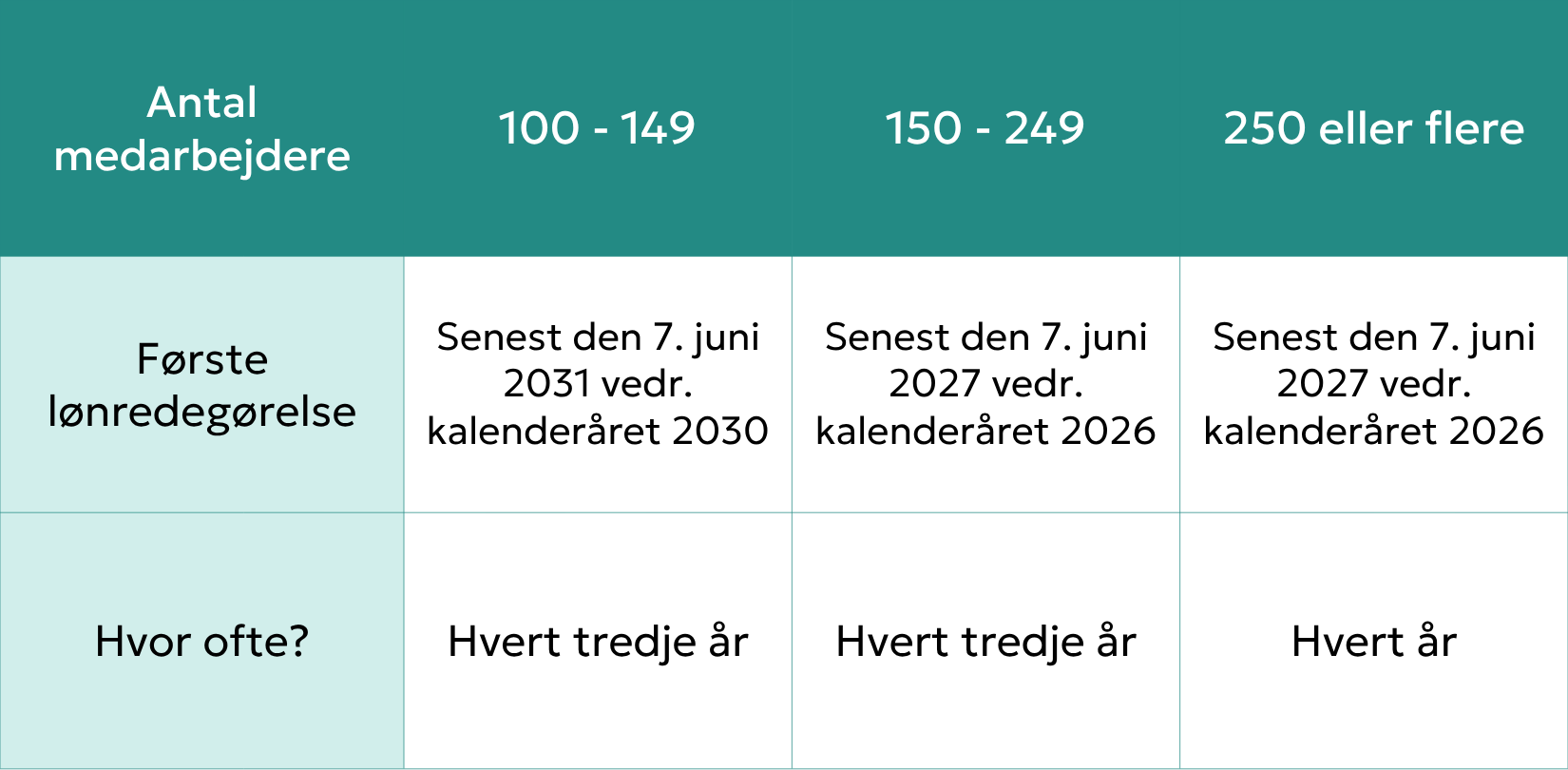 Løngennemsigtighed - skema for rapportering